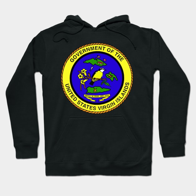 Seal of the United States Virgin Islands Hoodie by Flags of the World